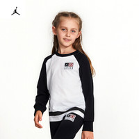 耐克 NIKE乔丹Jordan 女中小童圆领棉长袖T恤新款春秋装潮运动休闲打底衫83322LT335