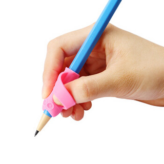 猫太子（MAOTAIZI）握笔器硅胶儿童写姿矫正器小学生初学练字幼儿铅笔用笔套创意文具 樱柠粉
