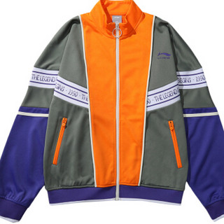 LI-NING 李宁 运动时尚系列 男 外套 AFDN455-1 阳光橙/灰绿色/自由紫/标准白 XL