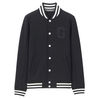 佐丹奴（Giordano） 男装夹克 佐丹奴Giordano男装字母刺绣撞色棒球服01078854 04标志黑色 加大码(180/104A)