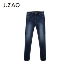 J.ZAO 京东京造 男士基础合体直筒牛仔裤 深蓝色 33(17584A)