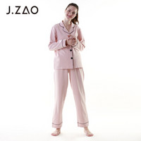 J.ZAO 女士奥黛尔弹力小毛圈居家服睡衣套装 粉色 S(155/88A)