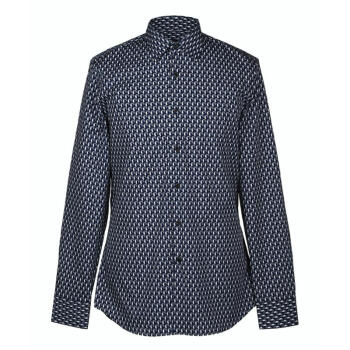 PRADA 普拉达 男士螺旋纹棉质长袖衬衫  UCM608 IFVR F0170