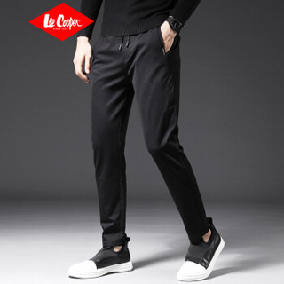 Lee Cooper 休闲裤男时尚潮流系带收腰长裤 LEEN3LG306 黑色 34码