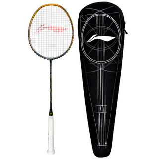 李宁（LI-NING）AYPM426-1 全新风刃900羽毛球拍单拍3D全碳素3U谌龙比赛用拍羽毛球拍 金灰