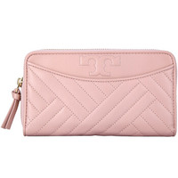 TORY BURCH 汤丽柏琦 女士粉色皮质长款钱包钱夹 50647 668