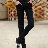 金盾（KIN DON）牛仔裤新款男士时尚弹力牛仔裤B235-102黑色36