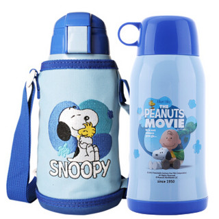 SNOOPY 史努比 JHK6001 304不锈钢保温杯 550ml 蓝色