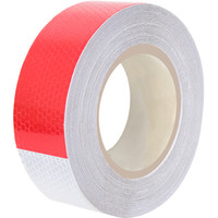 金枪鱼 汽车反光贴纸货车面包车年检反光车贴晶彩格汽车反光膜警示带红白相间反光贴车身贴纸