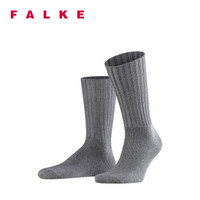 FALKE 德国鹰客 Nelson羊毛罗纹防滑舒适袜口保暖休闲中筒男袜 灰色dark grey 39-42 14497-3070