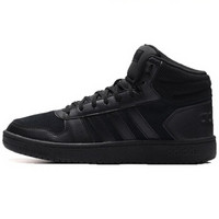 adidas 阿迪达斯 NEO 男子 休闲运动系列 HOOPS 2.0 MID 运动 休闲鞋 B44649   黑色  44码 UK10码