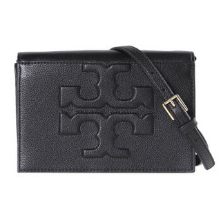 TORY BURCH 汤丽柏琦 奢侈品 TB女包 黑色牛皮单肩斜挎包 48307 001 黑色