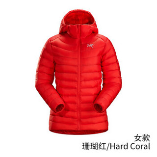 ARC'TERYX 始祖鸟 女款连帽羽绒服 攀登系列 18035 L07083200/珊瑚红/HardCoral L/尺码偏大