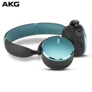 AKG Y500 WIRELESS无线蓝牙耳机 头戴式游戏耳机 手机通用 环境感知可通话 海洋绿