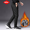 Lee Cooper 加绒休闲裤修身弹力加厚长裤  LEEYYN5188R 加绒黑色 33码