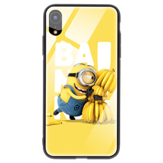 咪咕 iPhone XR手机壳苹果保护套神偷奶爸小黄人正版 玻璃壳硅胶全包防摔保护套 吃货系列