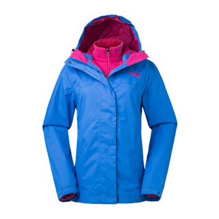 THE NORTH FACE 北面 女款三合一冲锋衣 A3CGU 湖蓝 XL