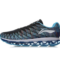 LI-NING 李宁 跑步系列男子减震跑鞋 ARHM035-2 新基础黑/新活力蓝/晴空蓝 44码