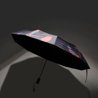 BABAMA X 吴克群DEBRAND联名定制版遮阳伞 2019新款二用折叠伞太阳伞迷彩创意男女通用防雨防晒伞 黑色系花色