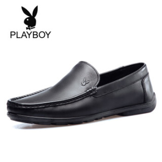商品playboy花花公子男士商务休闲圆头套脚皮鞋d410516wa9