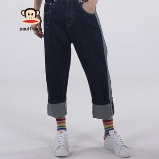 PaulFrank/大嘴猴 直筒牛仔裤男2019春季新款男港风宽松款休闲裤潮 PFCPT191085M 牛仔蓝 XXL