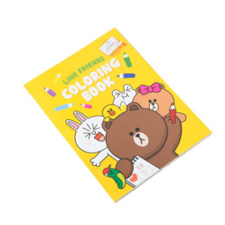 LINE FRIENDSLINE FRIENDS 布朗熊 涂色本 动漫周边学生文具可爱卡通