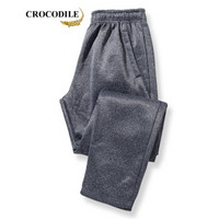 鳄鱼恤（CROCODILE）男休闲长裤 时尚新款运动跑步卫裤宽松直筒裤 98751882 深灰（常规） XL