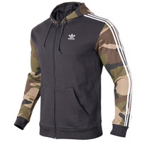adidas 阿迪达斯 男子 三叶草系列 CAMO FZ HOODY 运动 外套 DV2019 XL码