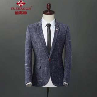 俞兆林(YUZHAOLIN)西服 男士时尚职业商务正装西服外套4016-1-1606蓝色L
