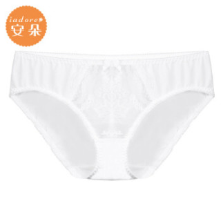 iadore 安朵 三角裤中低腰性感蕾丝女士内裤女 H21521UWHI 白色WHI L
