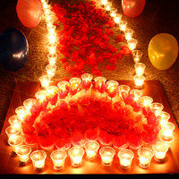 FOOJO求婚蜡烛套装 情人节 浪漫告白 结婚庆生日蜡烛套装