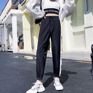 城加(CITYPLUS) 2019新款原宿风运动裤韩版学生宽松百搭束脚裤潮CWKX191102黑色M