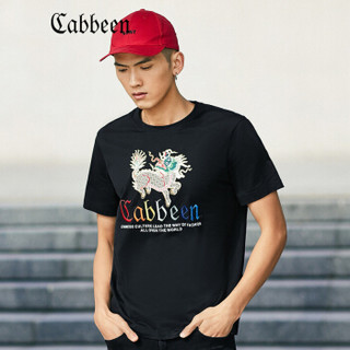 CABBEEN 卡宾 卡宾男装中国风刺绣圆领短袖T恤春季故宫系列联名款国潮A 3192132530