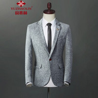 俞兆林（YUZHAOLIN）西服 男士时尚职业商务正装西服外套4016-1-1606灰色XL