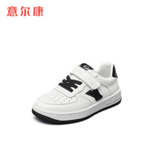 意尔康童鞋女童板鞋春款新品2019单鞋中大童儿童运动鞋男童鞋子ECZ9155665 黑色 32