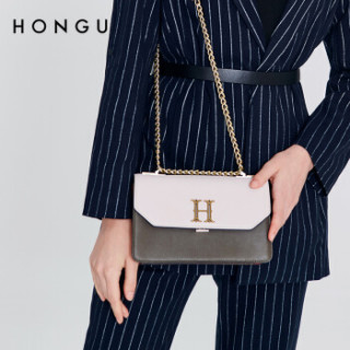 HONGU 红谷 单肩包时尚简约潮流女士单肩包斜挎包 H5151601军绿