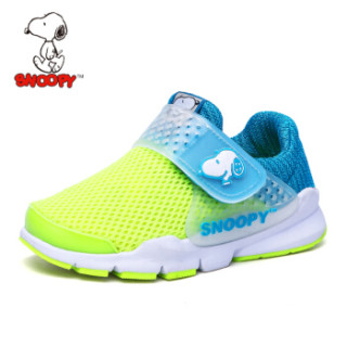 史努比(SNOOPY)童鞋男童运动鞋 春季新品儿童运动鞋透气男童鞋中小童鞋 S9112818果绿31