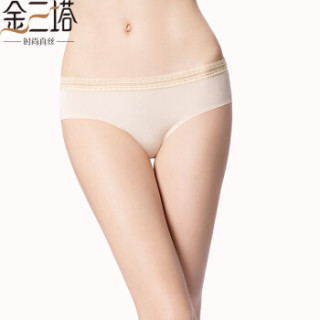 金三塔 舒适无痕系列 女士内裤真丝中腰无痕小平脚裤 NZF8C202 肤色1105 L