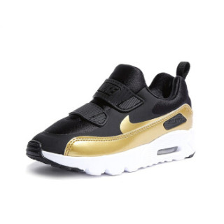 耐克(Nike)童鞋 减震气垫鞋 男女童防滑耐磨运动鞋881926-006 黑色/金色 01Y/32码