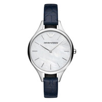 阿玛尼(Emporio Armani) 女士手表 皮带大表盘简约时尚新款石英腕表 AR11090