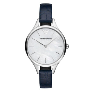 阿玛尼(Emporio Armani) 女士手表 皮带大表盘简约时尚新款石英腕表 AR11090