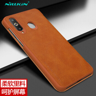 耐尔金（NILLKIN）三星A8s手机壳 秦系列手机保护皮套 棕色