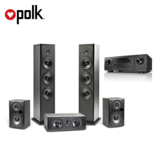 普乐之声(Polk)T系列5.0声道家庭影院音响套装+天龙(DENON)AVR-X540BT功放 黑色