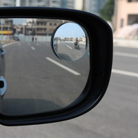 皇驰  汽车倒车小圆镜 真玻璃后视镜 HC001高清无边框360度可调广角辅助盲点反光镜 对装