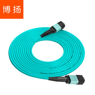 博扬（BOYANG）BY-12*MPO-1.5m 12芯MPO-MPO光纤跳线 1.5米万兆多模网线 40G光模块用集束光纤线