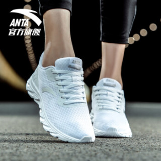 ANTA 安踏 新款女子跑步鞋 休闲时尚轻便耐磨休闲运动鞋 92715521 安踏白 6(女36.5)