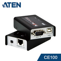 ATEN宏正100米KVM网线延长器 VGA转rj45信号放大器延伸器 CE100