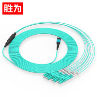 胜为(shengwei)光纤跳线MPO-LC8芯 5米 网线多模OM4万兆40G光模块集束光纤 FMPL-8005