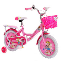 凤凰儿童自行车 单车女孩童车宝宝脚踏车山地车 3岁-8岁16寸