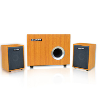 暴享 (BAOX)BM-210笔记本台式电脑通用音响立体声2.1组合音响低音炮 多媒体音箱木质音箱
